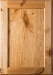 Square FLAT Panel Rustic Alder Cabinet Door with Clear Finish