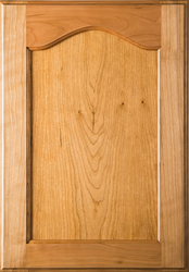 Cathedral FLAT Panel Cherry Cabinet Door with Clear Finish