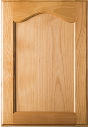 Cathedral FLAT Panel Superior Alder Cabinet Door with Clear Finish