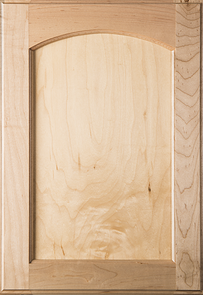 Eyebrow FLAT Panel Superior Alder Cabinet Door with Clear Finish