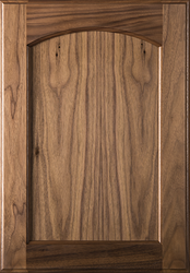 Eyebrow FLAT Panel Walnut Cabinet Door with Clear Finish