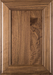 "Cherokee" Flat Panel Cabinet Door in Walnut with Clear Lacquer Finish