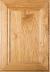 "Linville" Superior Alder FLAT Panel Cabinet Door in Clear Finish Image
