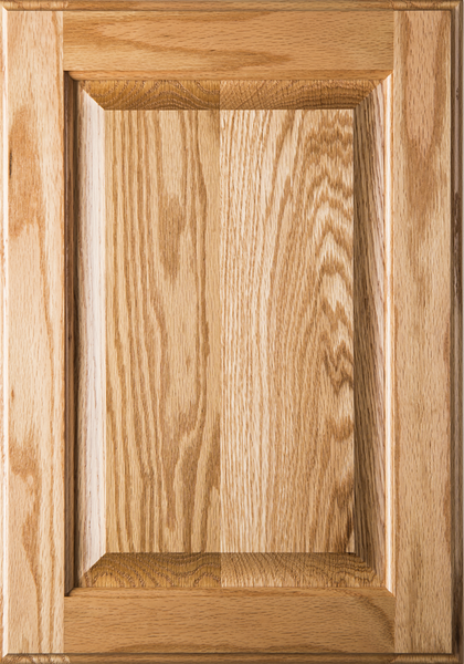 Unfinished Square Raised Panel Red Oak Cabinet Door