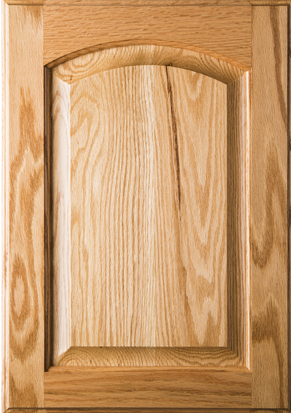 Eyebrow Arch Red Oak Raised Panel Cabinet Door
