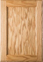 Unfinished Square FLAT Panel Red Oak Cabinet Door 