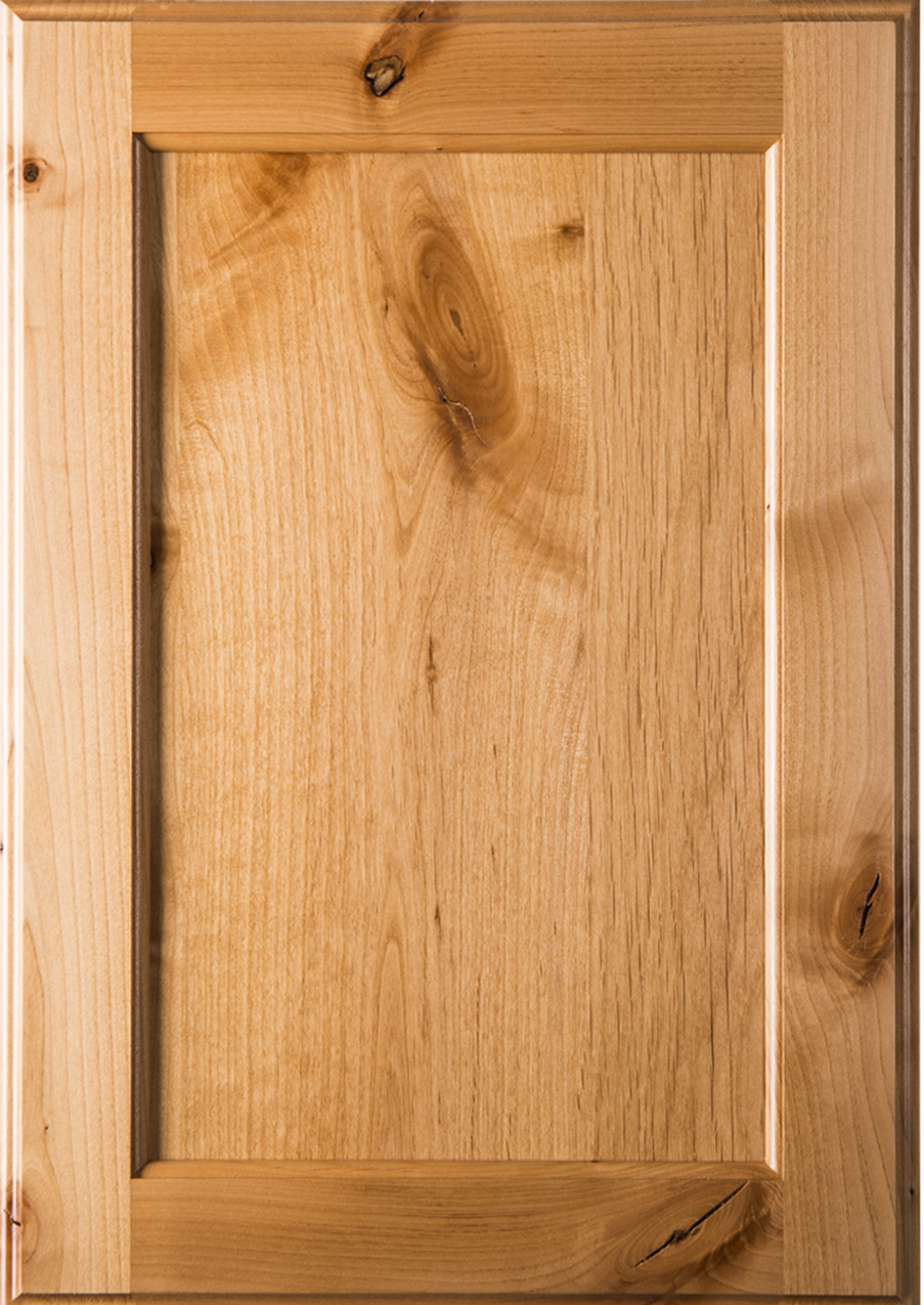 Unfinished Shaker Rustic Alder Cabinet Door With Flat Panel