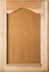 Unfinished Cathedral FLAT Panel Maple w MDF Panel Cabinet Door 