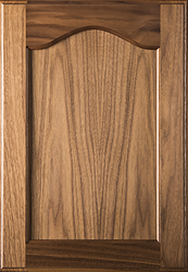 Unfinished Cathedral Arch FLAT Panel Cabinet Door in Walnut
