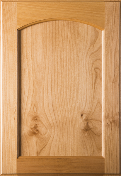 Unfinished  Eyebrow FLAT Panel Cherry Cabinet Door