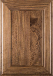 "Cherokee"  Flat Panel Cabinet Door in Walnut Unfinished
