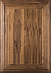 "Arden" 2.38 Walnut FLAT Panel Cabinet Door In Clear Finish
