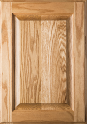 Square Raised Panel Red Oak Cabinet Door with Clear Finish