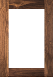 Shaker Walnut GLASS Panel with Clear Finish