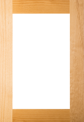 Shaker Superior Alder GLASS Panel Door with Clear Finish