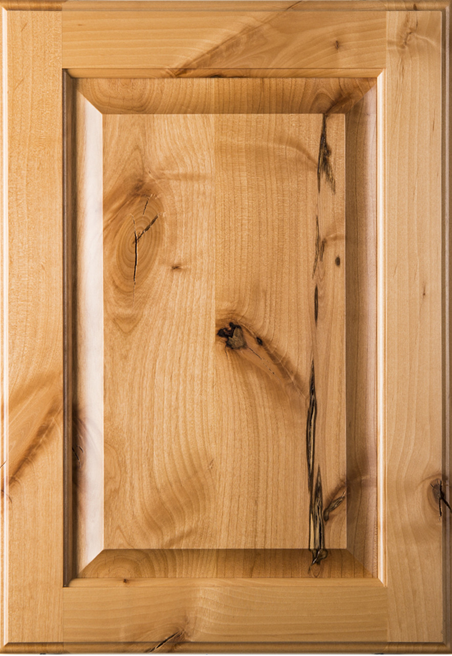 Square Rustic Alder Cabinet Doors Raised Panel with Finish