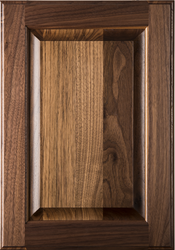 Square Raised Panel Walnut Cabinet Door with Clear Finish