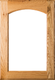 Eyebrow Arch Glass Red Oak Door with a Clear Finish