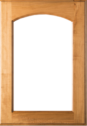 Unfinished Eyebrow Arch Glass Cherry Door 