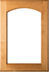 Unfinished Eyebrow Arch Glass Cherry Door