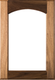 Unfinished Eyebrow Arch Glass Walnut Door