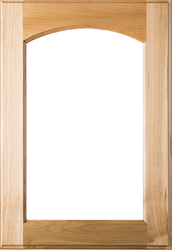 Unfinished Eyebrow Arch Glass Maple Door  (Paint Quality)
