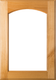 Unfinished Eyebrow Arch Glass Maple Door (Stain Quality)