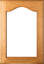 Cathedral Arch Glass Door in Cherry with a Clear Finish