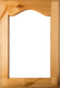 Unfinished Cathedral Arch Glass Door in Rustic Alder