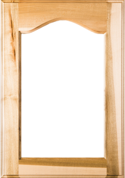 Unfinished Cathedral Arch Glass Maple Door (Paint Quality)