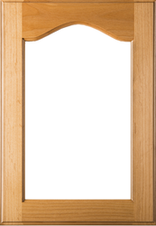 Unfinished Cathedral Arch Glass Door in Stain Grade Maple