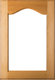 Unfinished Cathedral Arch Glass Door in Stain Grade Maple