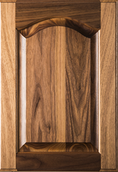 Cathedral Raised Panel Walnut Cabinet Door with Clear Finish