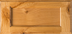 Rustic Alder Drawer Front Flat Panel  with Clear Finish