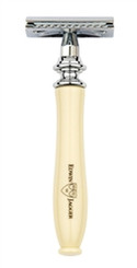 Edwin Jagger Chatsworth Faux Ivory Handle Safety Razor