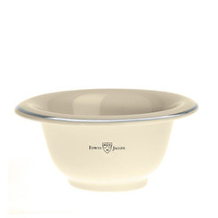 Edwin Jagger Ivory Porcelain Bowl with Silver Trim 