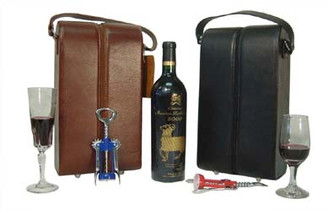 Leather Double Wine Case Holder