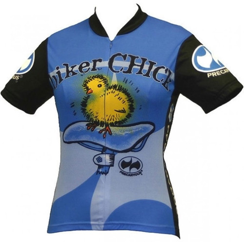 Biker Chick Blue Womens Bike Jersey