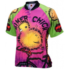 Biker Chick Handlebars Womens Bike Jersey - Front