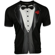 Black Tuxedo Bike Jersey - Front