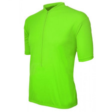 Neon Fluorescent Green Mens Bike Jersey - Front