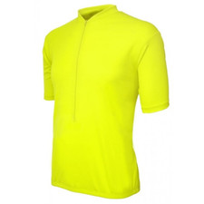 Neon Fluorescent Yellow Mens Bike Jersey - Front