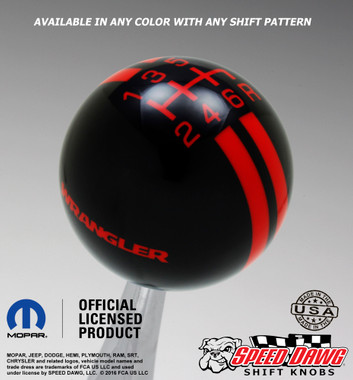Black knob with Red graphics