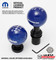 Dark Blue Metal Flake knobs with White graphics