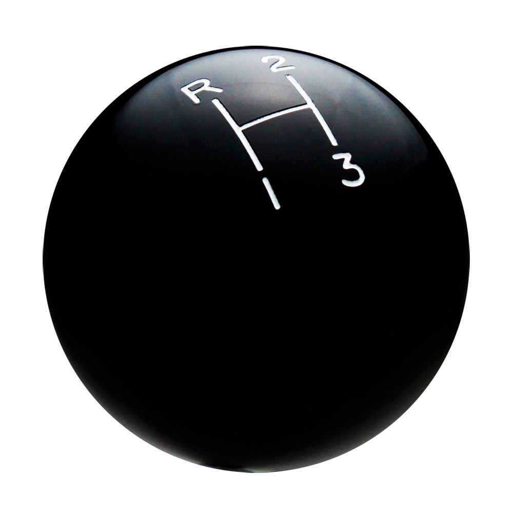 Black 3 Speed Shift Pattern Shift Knob