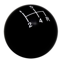 Black 4 Speed Reverse Lower Right Shift Knob with Engraved Shift Pattern