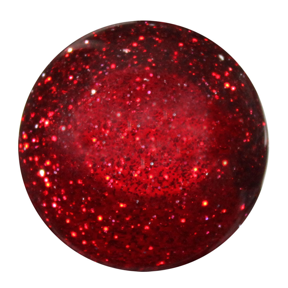 Red YeeHaa 5 Speed Clear Flame Metal Flake American Shifter 302241 Shift Knob