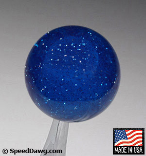 Blue Target American Shifter 233659 Clear Flame Metal Flake Shift Knob with M16 x 1.5 Insert 