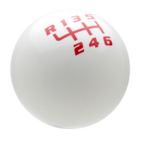 White / Red Competition Shift Pattern Shift Knob