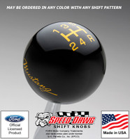 Mustang Script Logo Shift Knob with Inlaid 5 Speed Shift Pattern